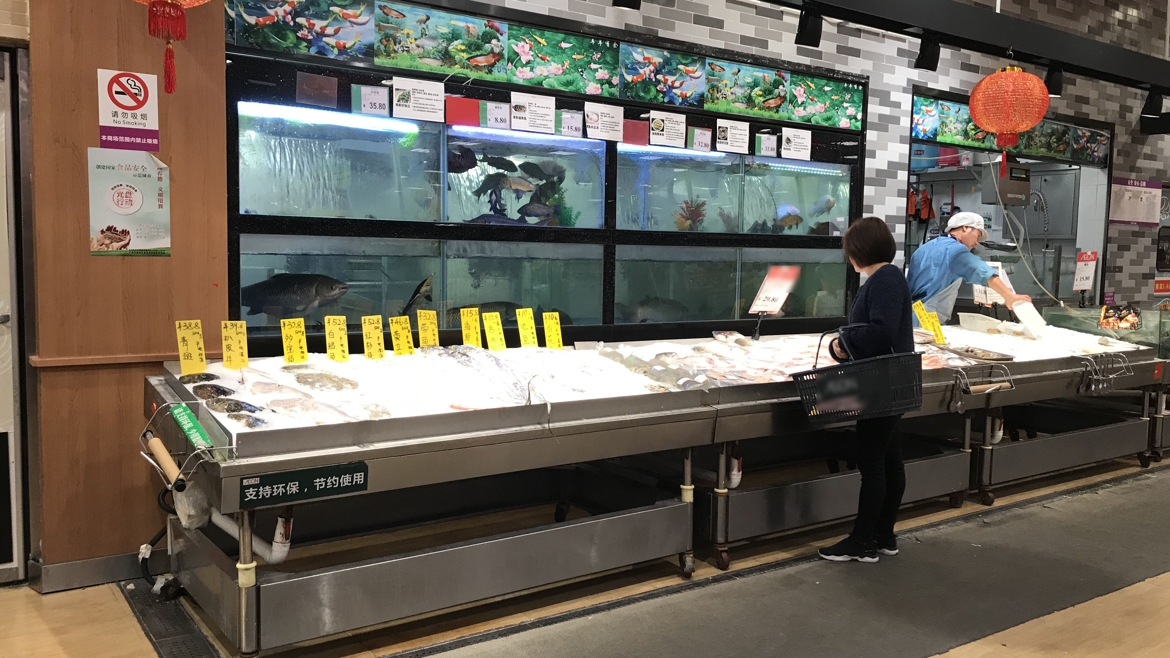 海鲜区的洗手烘干消毒机应用