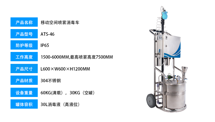 ATS-46移动空间喷雾消毒车参数图